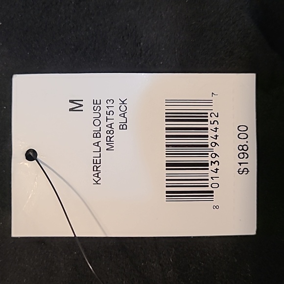 Tahari Long Sheer Blouse Snakeskin Black Gray Print Button Down Top - Picture 9 of 12